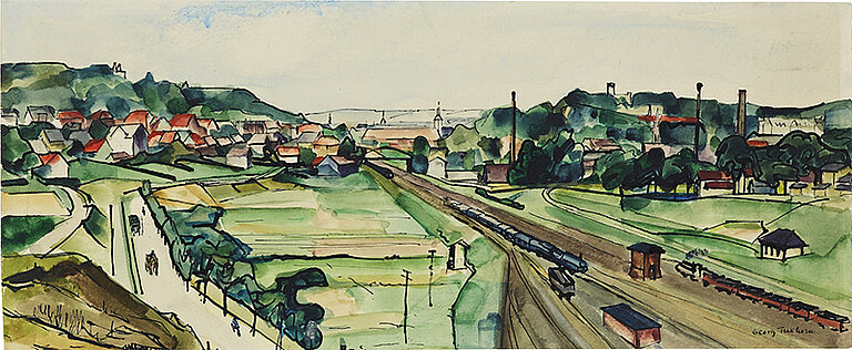 Georg Tuxhorn: Blick nach Bielefeld, um 1928