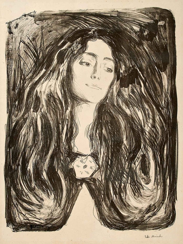 Edvard Munch, Die Brosche (Eva Mudocci), 1903