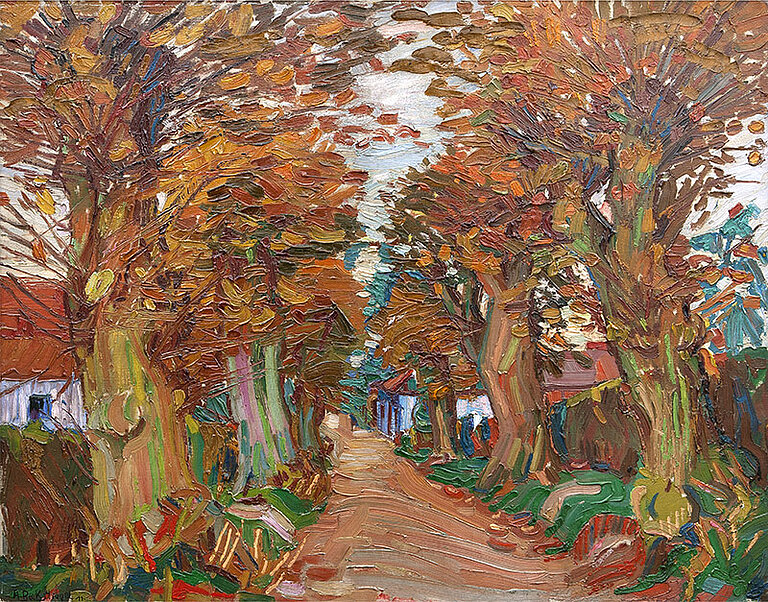 Peter August Böckstiegel: Lindenallee, 1911