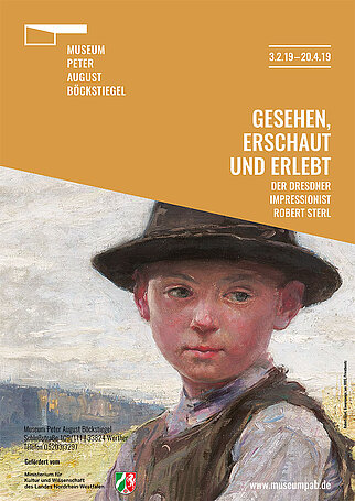 Ausstellungsplakat zu "Gesehen, erschaut und erlebt" - Der Dresdner Impressionist Robert Sterl