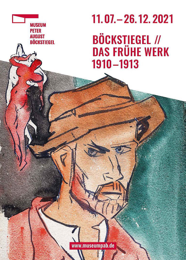 Plakat zur Ausstellung "Peter August Böckstiegel - Das Frühe Werk", 2021