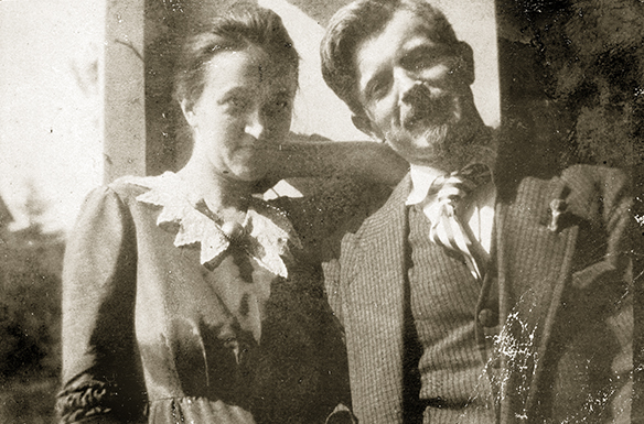 Peter August und Hanna Böckstiegel an ihrem Hochzeitstag