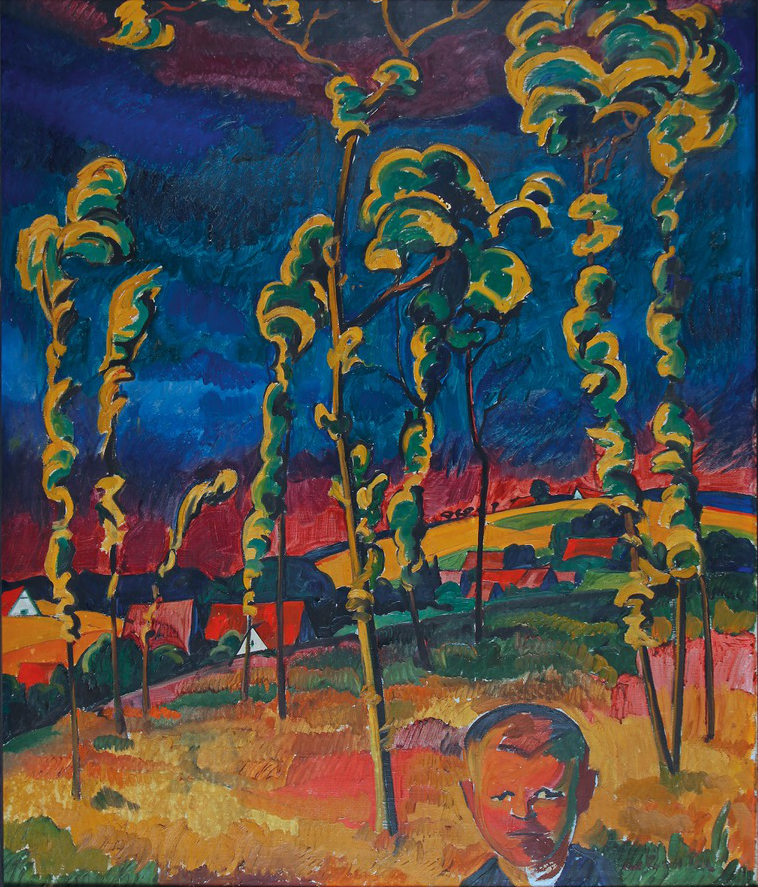 Carl Robert Pohl, Junge Eichen im Gewitter, um 1922, Öl auf Leinwand, 120 x 100,5 cm, Schlesisches Museum zu Görlitz, Foto: René Pech