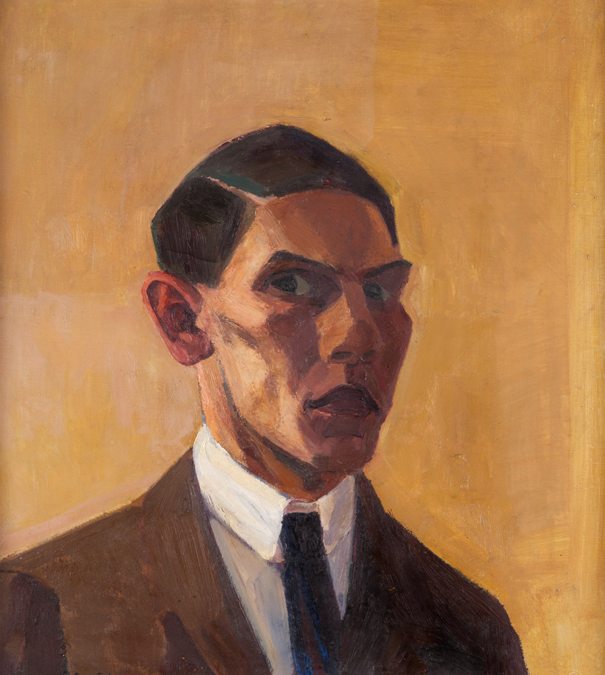 Georg Tuxhorn, Selbstbildnis, 1924, Öl auf Leinwand, 68 x 64 cm, Kunsthalle Bielefeld, , Foto: Ingo Bustorf