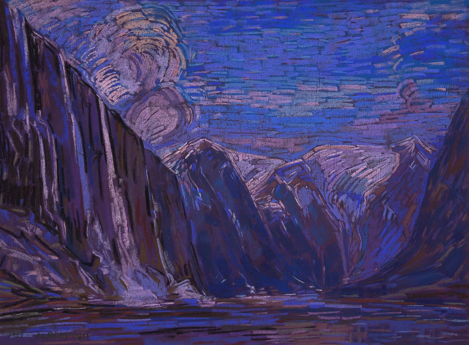 Peter August Böckstiegel: Wasserfall am Mauranger-Fjord, 1939