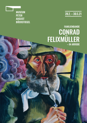 Plakat zur Ausstellung "Familienbande. Conrad Felixmüller - In Arrode"