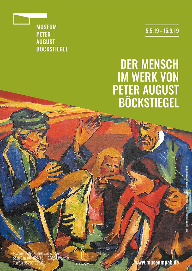 Plakat zur Ausstellung "Jugend und Alter - der Mensch im Werk von Peter August Böckstiegel"