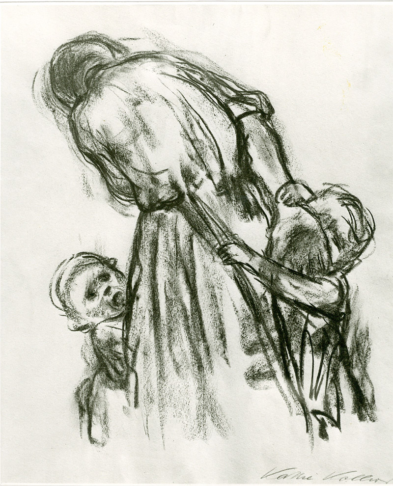 Käthe Kollwitz: Mutter mit weinenden Kindern, um 1924	