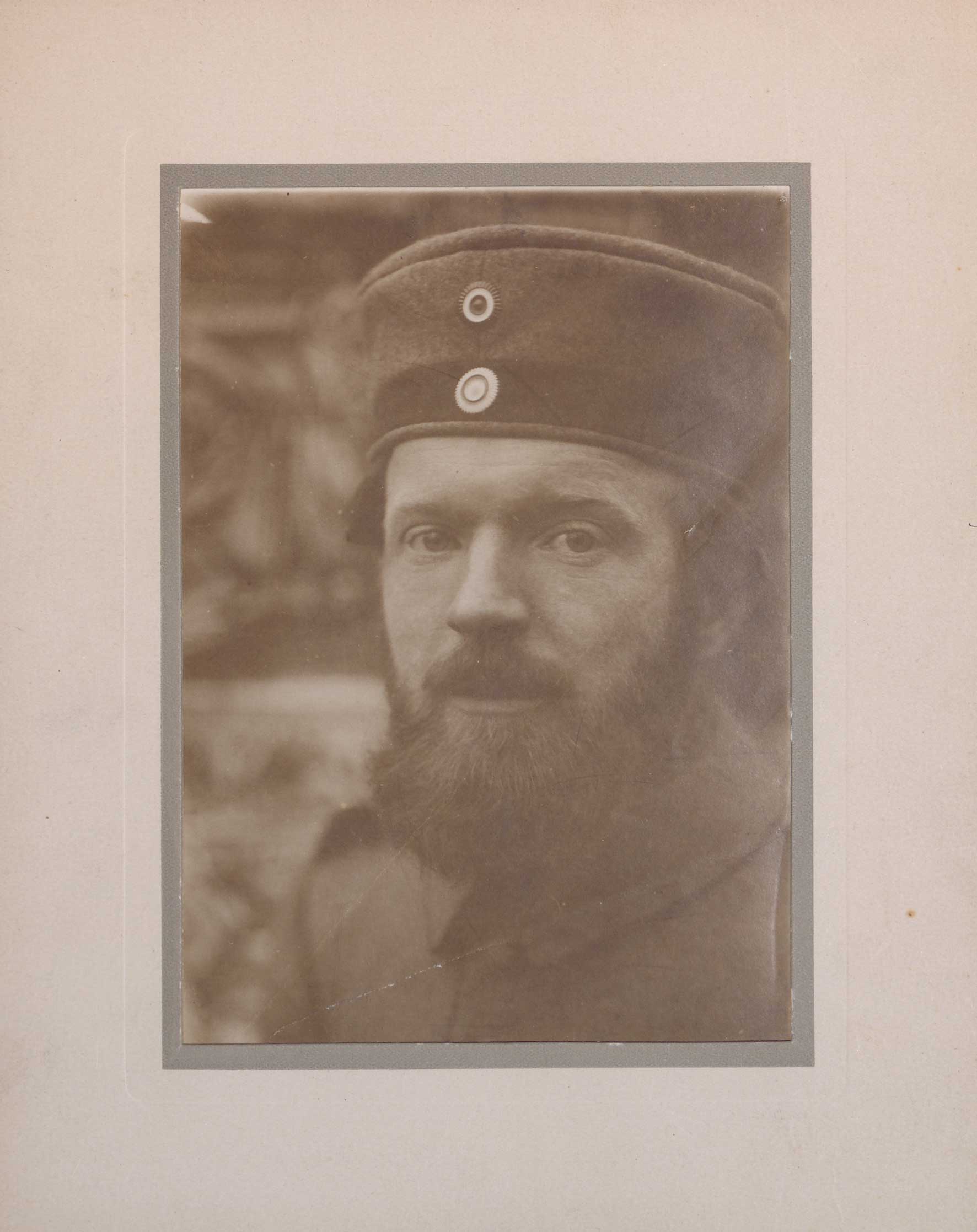 Peter August Böckstiegel als Landsturmmann im schlesischen Märzdorf, 26. Januar 1916